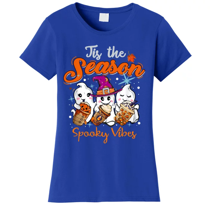 Spooky Fall Coffee Halloween Cute Ghost In Great Gift Women's T-Shirt