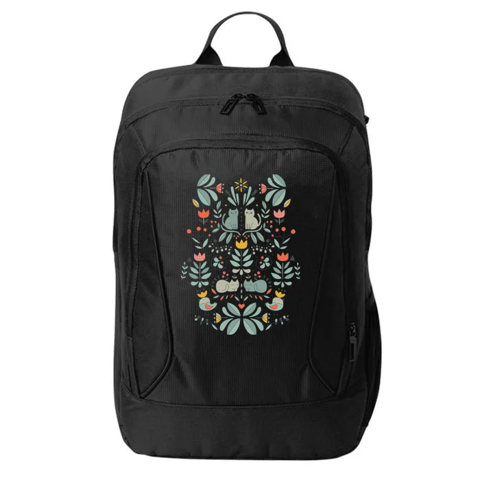 Swedish Folk Cats City Backpack