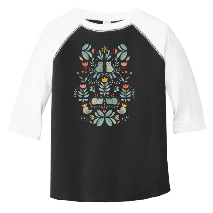 Swedish Folk Cats Toddler Fine Jersey T-Shirt