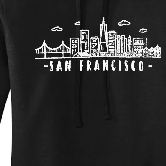 San Francisco California Skyline Women's Pullover Hoodie