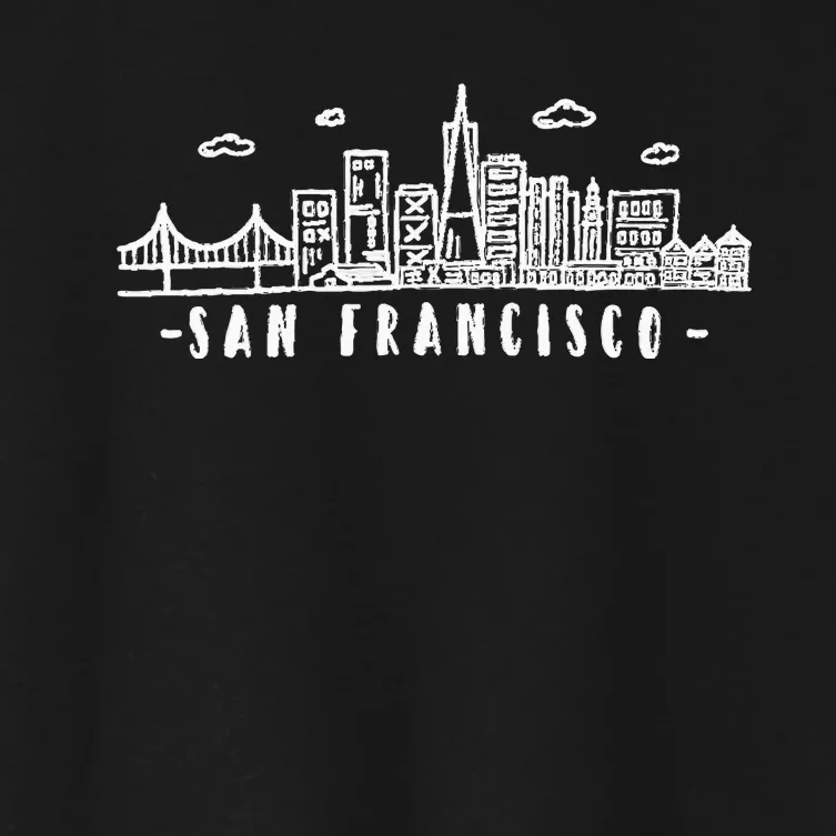 San Francisco California Skyline Women's Crop Top Tee