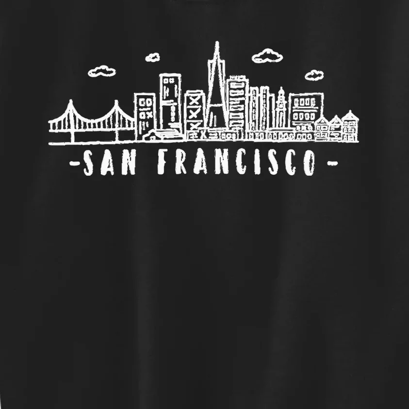 San Francisco California Skyline Kids Sweatshirt