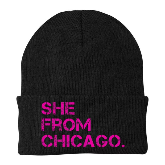 She From Chicago Knit Cap Winter Beanie