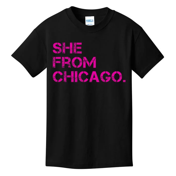 She From Chicago Kids T-Shirt