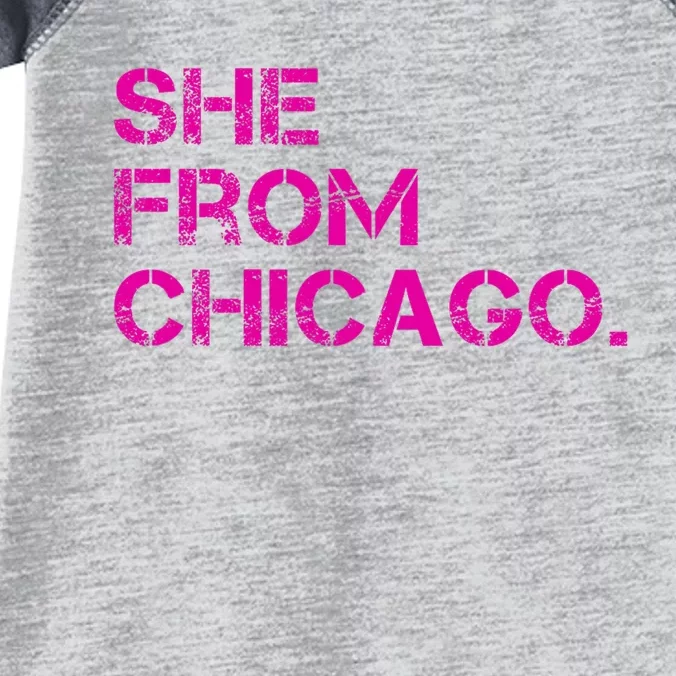 She From Chicago Infant Baby Jersey Bodysuit