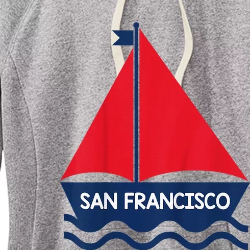 San Francisco California Sailing Boat Souvenir Women's Fleece Hoodie