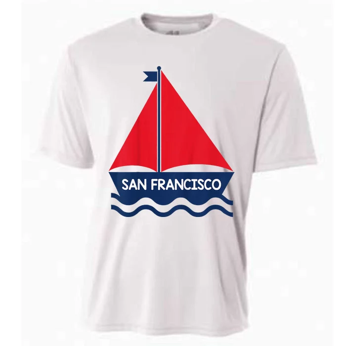 San Francisco California Sailing Boat Souvenir Cooling Performance Crew T-Shirt