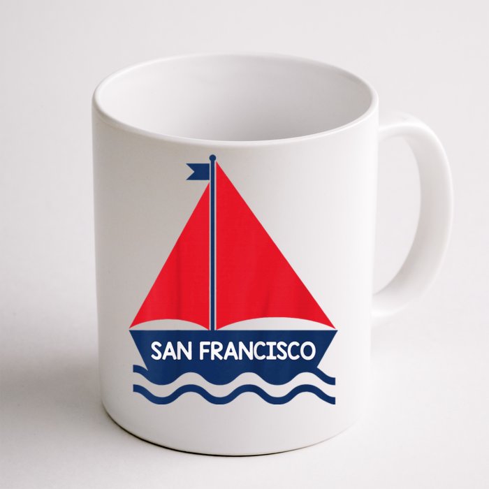 San Francisco California Sailing Boat Souvenir Front & Back Coffee Mug