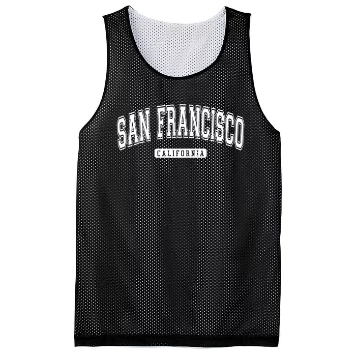 San Francisco California Gift Mesh Reversible Basketball Jersey Tank