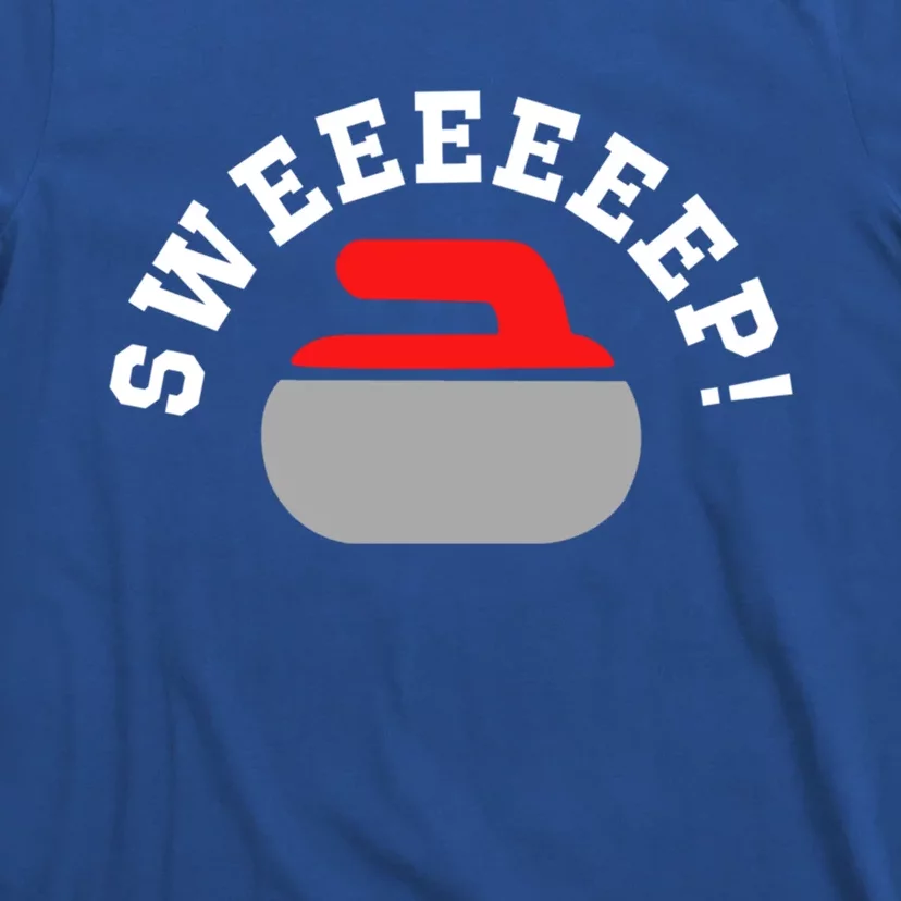 Sweep! Funny Curling Rock Stone Sweep Broom Gift T-Shirt