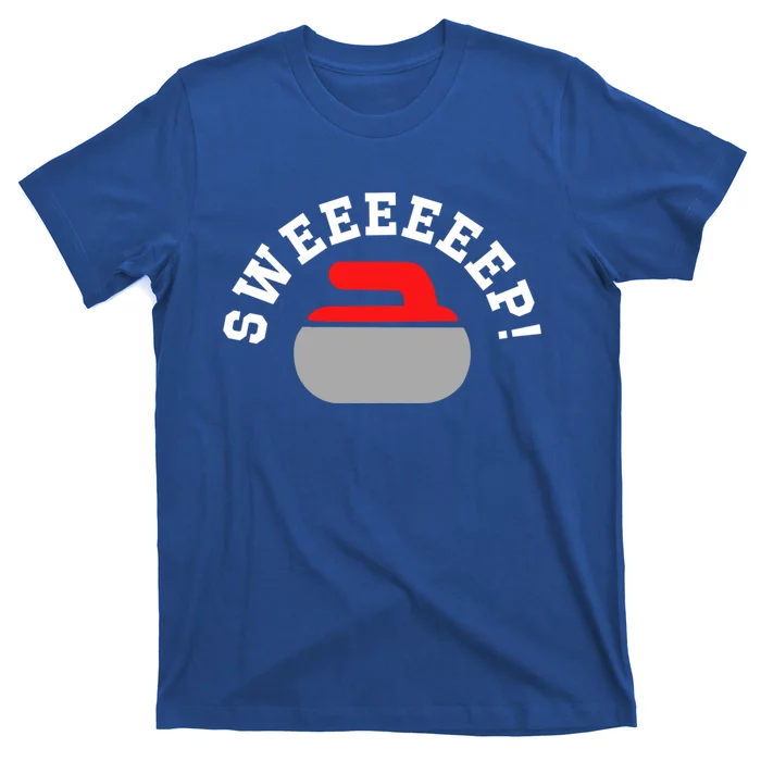 Sweep! Funny Curling Rock Stone Sweep Broom Gift T-Shirt