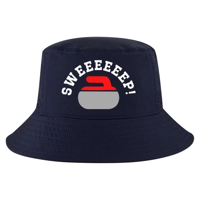 Sweep! Funny Curling Rock Stone Sweep Broom Gift Cool Comfort Performance Bucket Hat