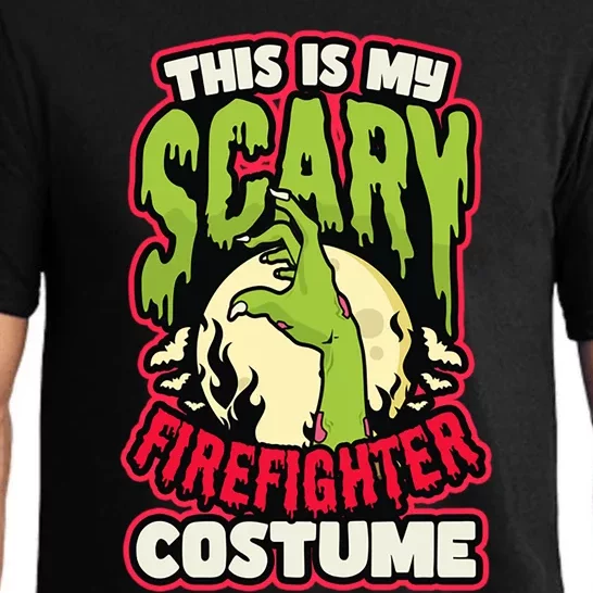 Scary Firefighter Costume Design Halloween Firefighter Cool Gift Pajama Set