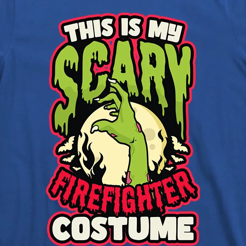 Scary Firefighter Costume Design Halloween Firefighter Cool Gift T-Shirt