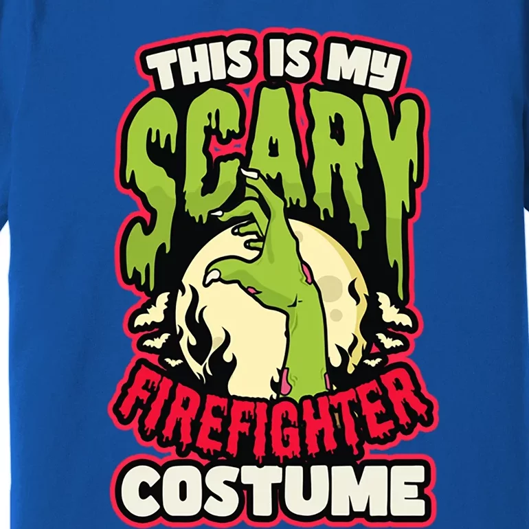 Scary Firefighter Costume Design Halloween Firefighter Cool Gift Premium T-Shirt