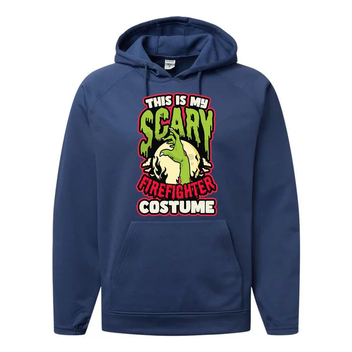 Scary Firefighter Costume Design Halloween Firefighter Cool Gift Performance Fleece Hoodie