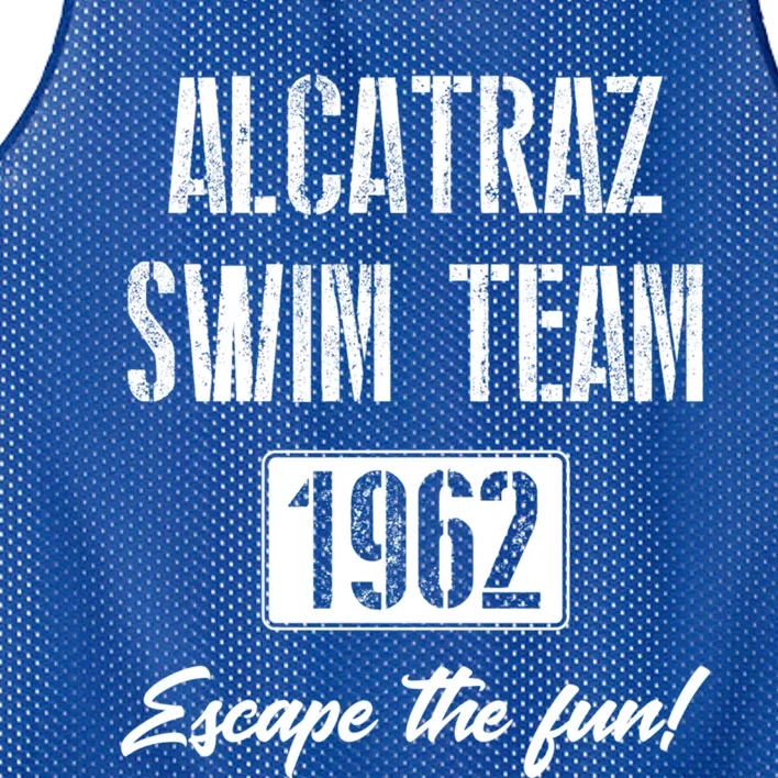 San Francisco California Penitentiary Alcatraz Swim Team Gift Mesh Reversible Basketball Jersey Tank