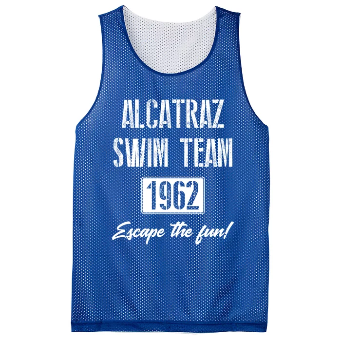 San Francisco California Penitentiary Alcatraz Swim Team Gift Mesh Reversible Basketball Jersey Tank