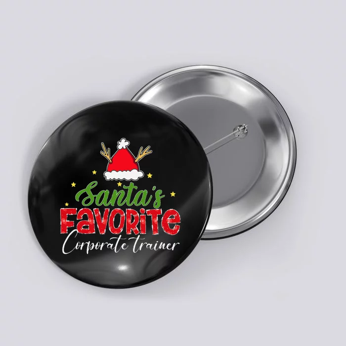 SantaS Favorite Corporate Trainer Christmas Button