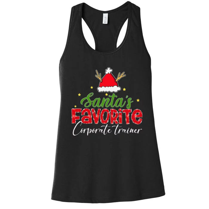 SantaS Favorite Corporate Trainer Christmas Women's Racerback Tank