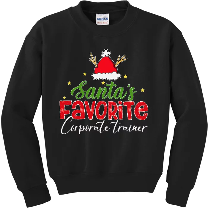 SantaS Favorite Corporate Trainer Christmas Kids Sweatshirt