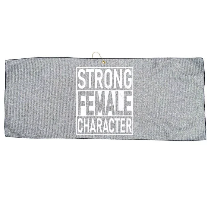 Strong Female Character Large Microfiber Waffle Golf Towel