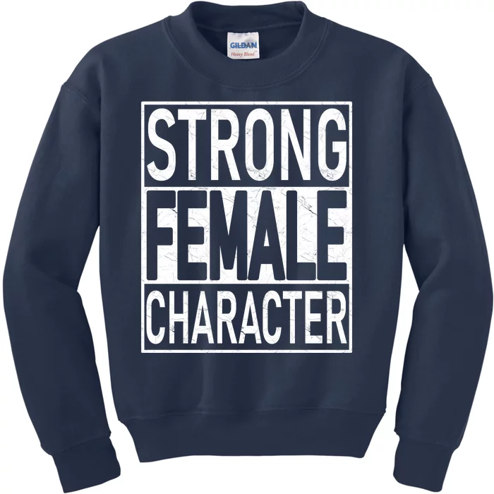 Strong Female Character Kids Sweatshirt