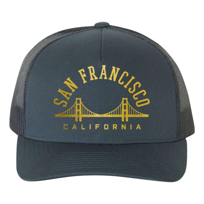 San Francisco California Golden Gate Bridge Vintage Yupoong Adult 5-Panel Trucker Hat