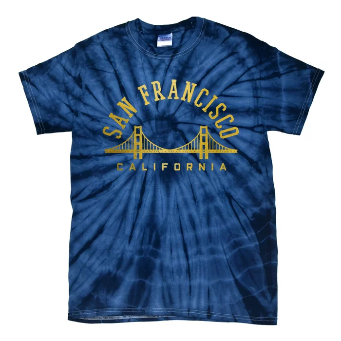 San Francisco California Golden Gate Bridge Vintage Tie-Dye T-Shirt