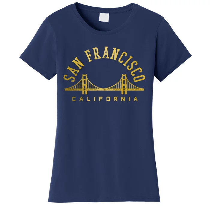 San Francisco California Golden Gate Bridge Vintage Women's T-Shirt