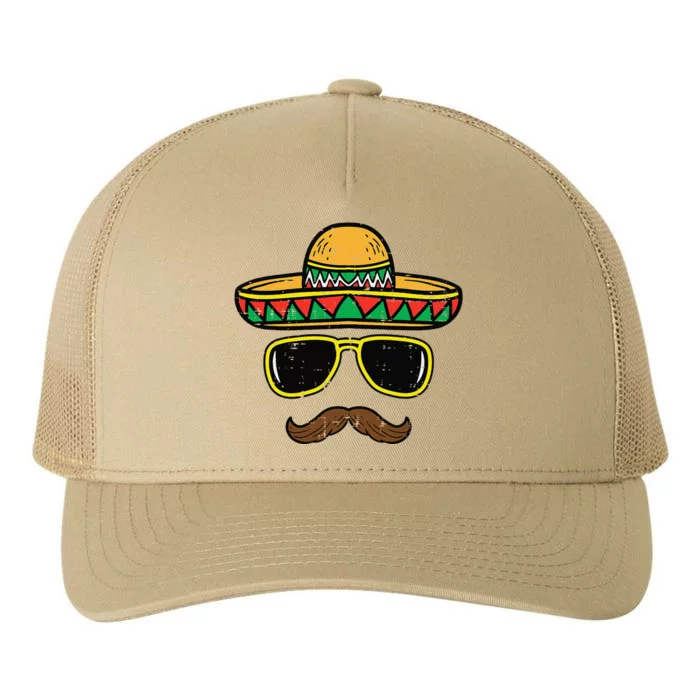 Sombrero Face Cinco De Mayo Mexican Fiesta Party Yupoong Adult 5-Panel Trucker Hat