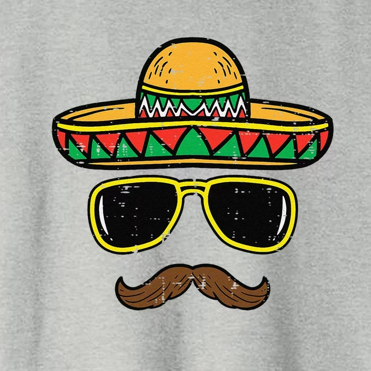 Sombrero Face Cinco De Mayo Mexican Fiesta Party Women's Crop Top Tee