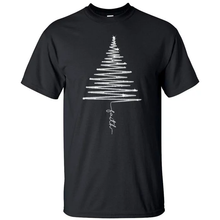 Sparkling Faith Christmas Tree Tall T-Shirt