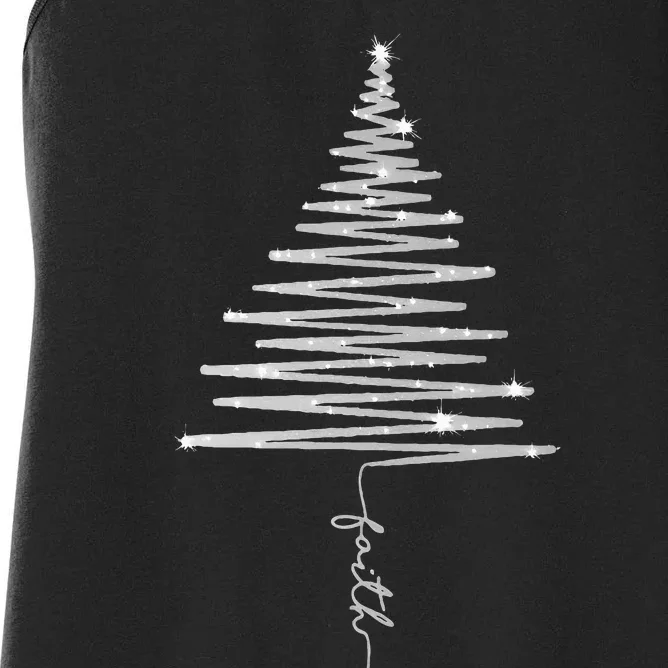 Sparkling Faith Christmas Tree Women's Racerback Tank