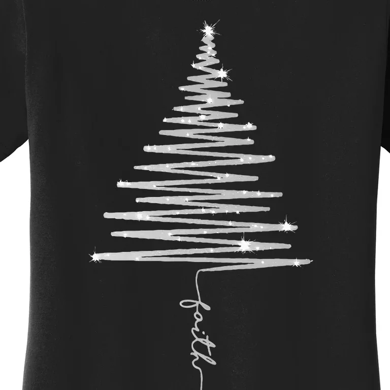 Sparkling Faith Christmas Tree Women's T-Shirt