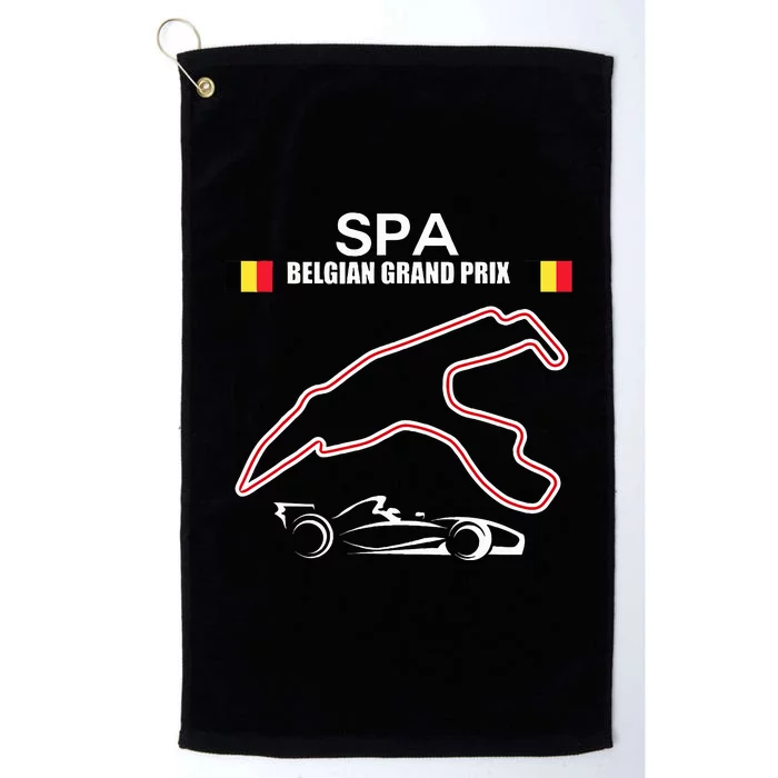 Spa Francorchamps Circuit Racing Car Belgian Grand Prix Platinum Collection Golf Towel