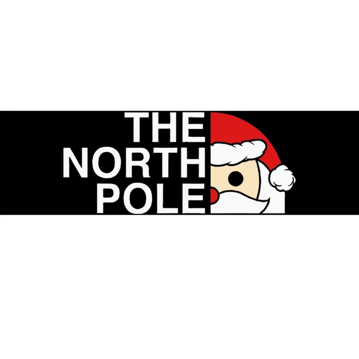 Santa Face Christmas Parody The North Pole Bumper Sticker