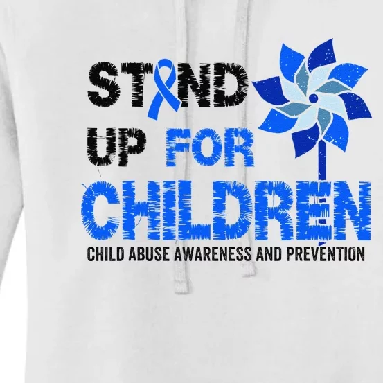 Standup For Children Child Abuse Prevention Awareness Month Gift Women's Pullover Hoodie