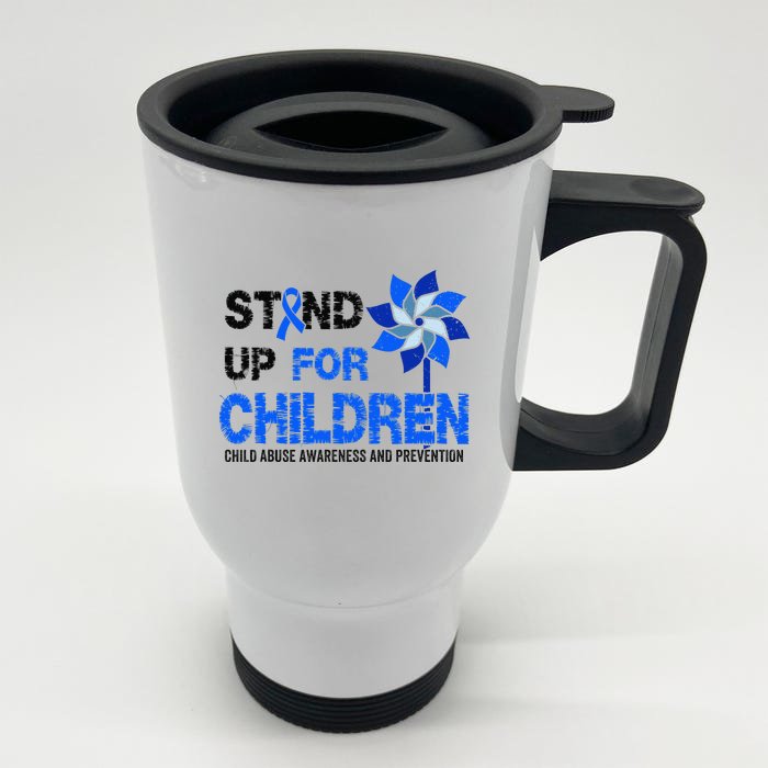 Standup For Children Child Abuse Prevention Awareness Month Gift Stainless Steel Travel Mug