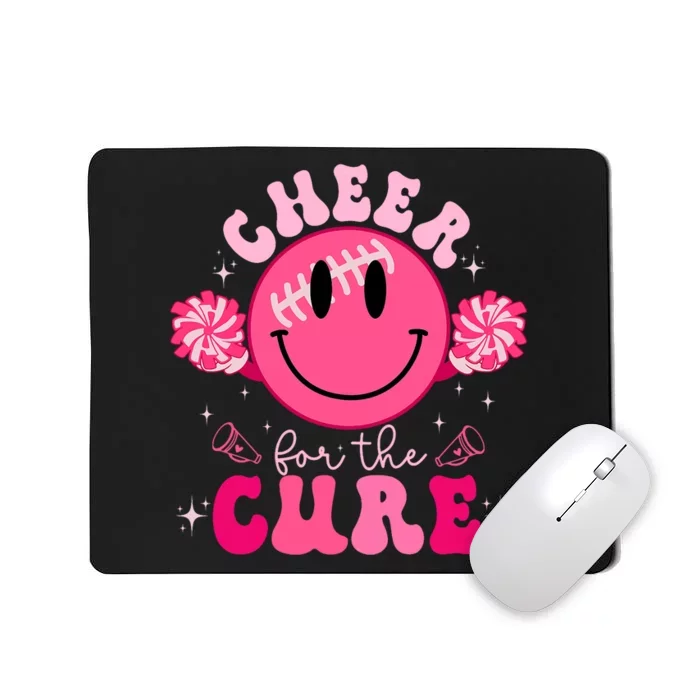 Smile Face Cheer For A Cure Cheerleading Breast Cancer Mom Mousepad