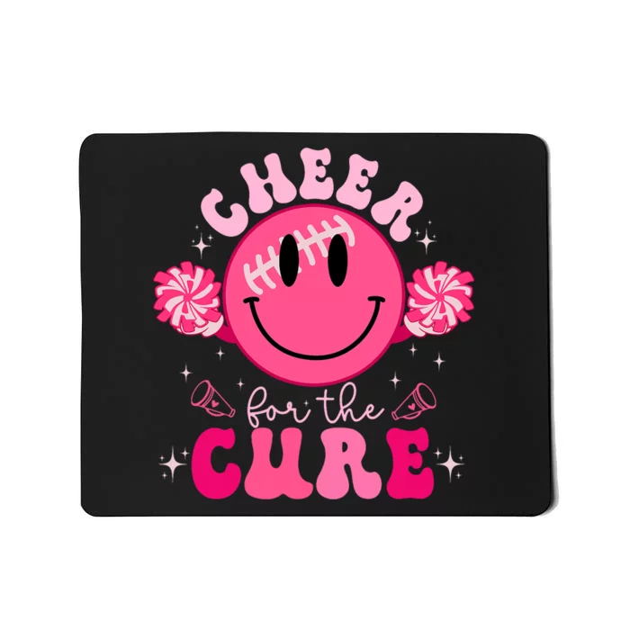 Smile Face Cheer For A Cure Cheerleading Breast Cancer Mom Mousepad