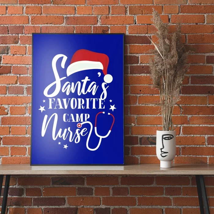 Santa Favorite Camp Nurse Outfit Funny Cute Xmas Gift Poster