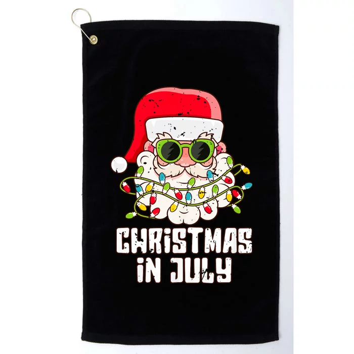 Santa Face Christmas In July Vintage Sunglasses Beach Summer Platinum Collection Golf Towel