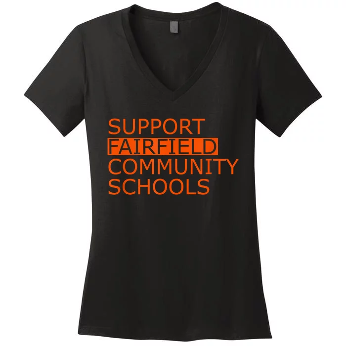 Support Fairfield Community Schools Women's V-Neck T-Shirt