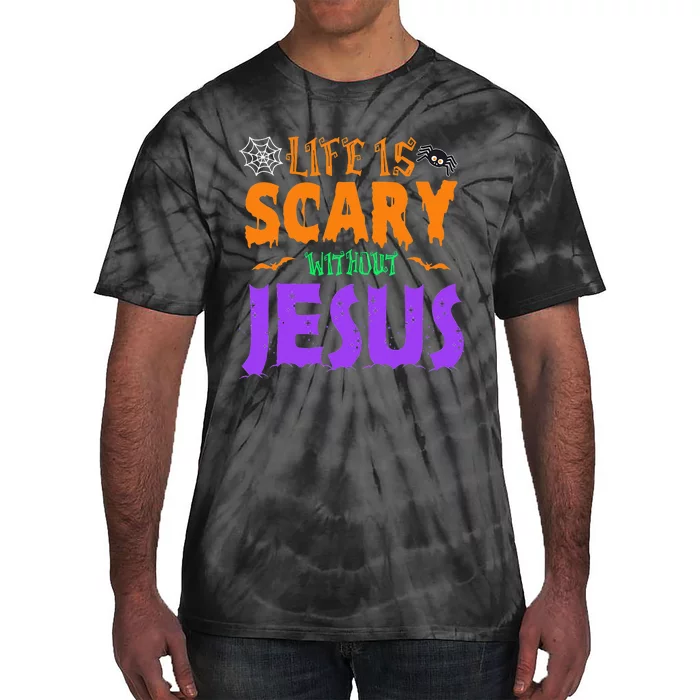 Scary Fall Christian Halloween Decorations Tie-Dye T-Shirt