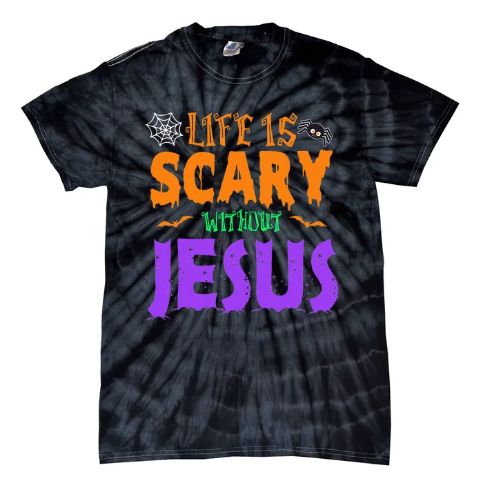 Scary Fall Christian Halloween Decorations Tie-Dye T-Shirt