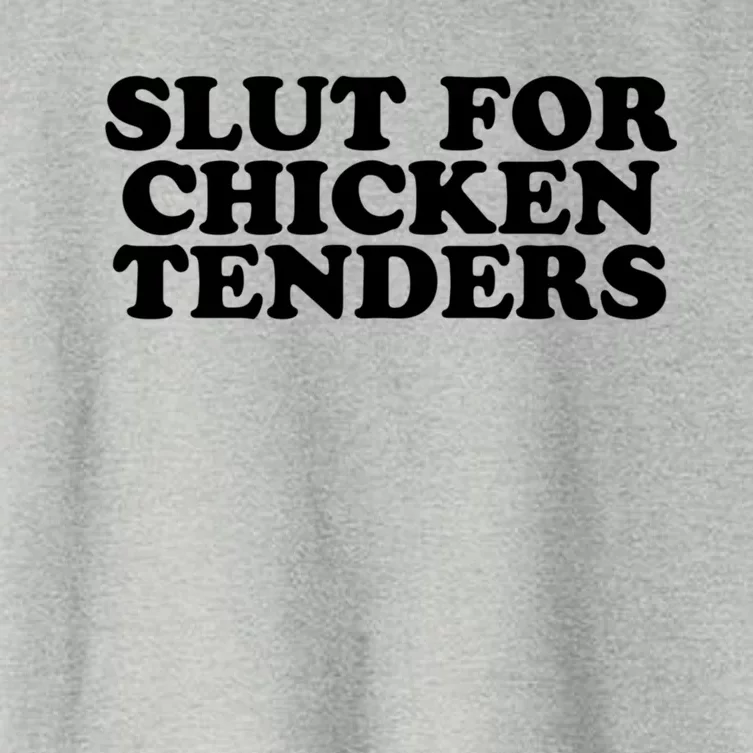 Slut For Chicken Tenders Funny Gag Gift Women's Crop Top Tee