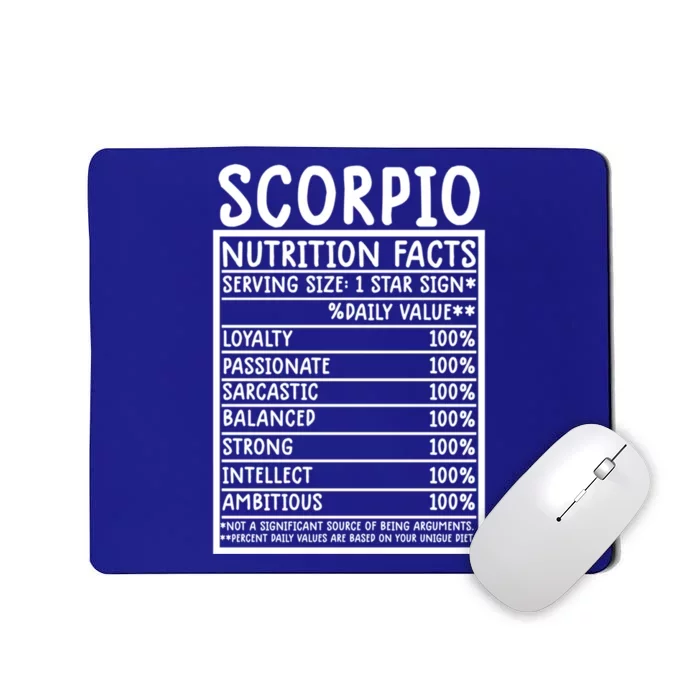 Scorpio Facts Cool Gift Funny Scorpio Birthday Zodiac Humor Cute Gift Mousepad