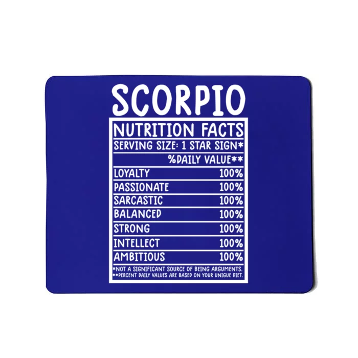 Scorpio Facts Cool Gift Funny Scorpio Birthday Zodiac Humor Cute Gift Mousepad