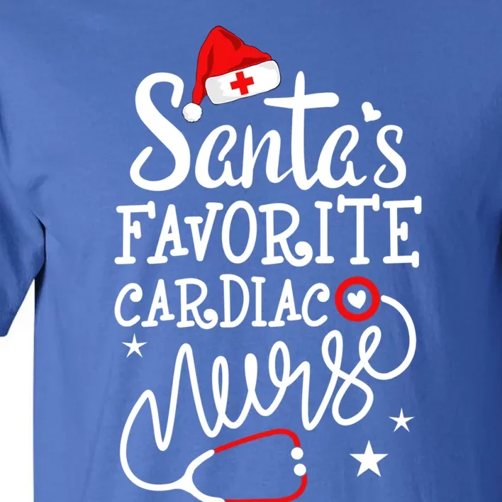 Santa's Favorite Cardiac Nurse Rn Merry Christmas Nurse Crew Gift Tall T-Shirt